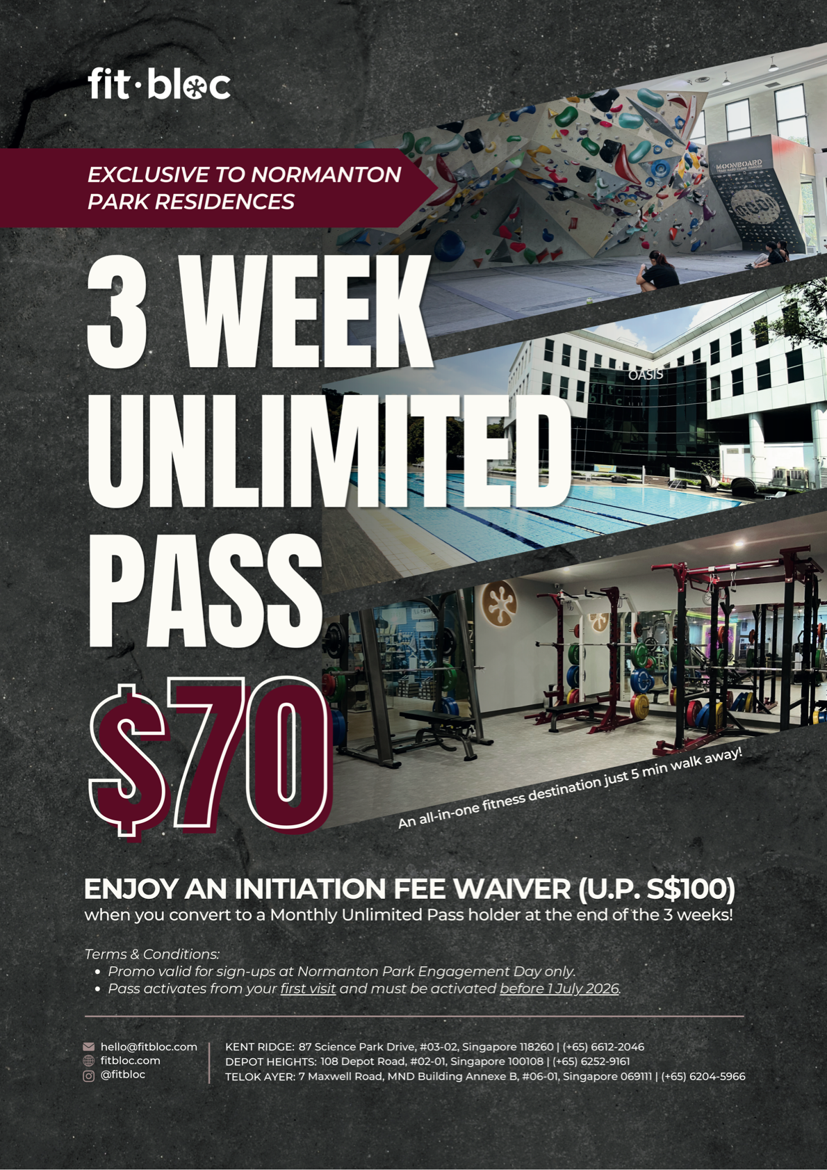 3 Weeks Unlimited (Normanton Exclusive) - Use by 1 July 2026